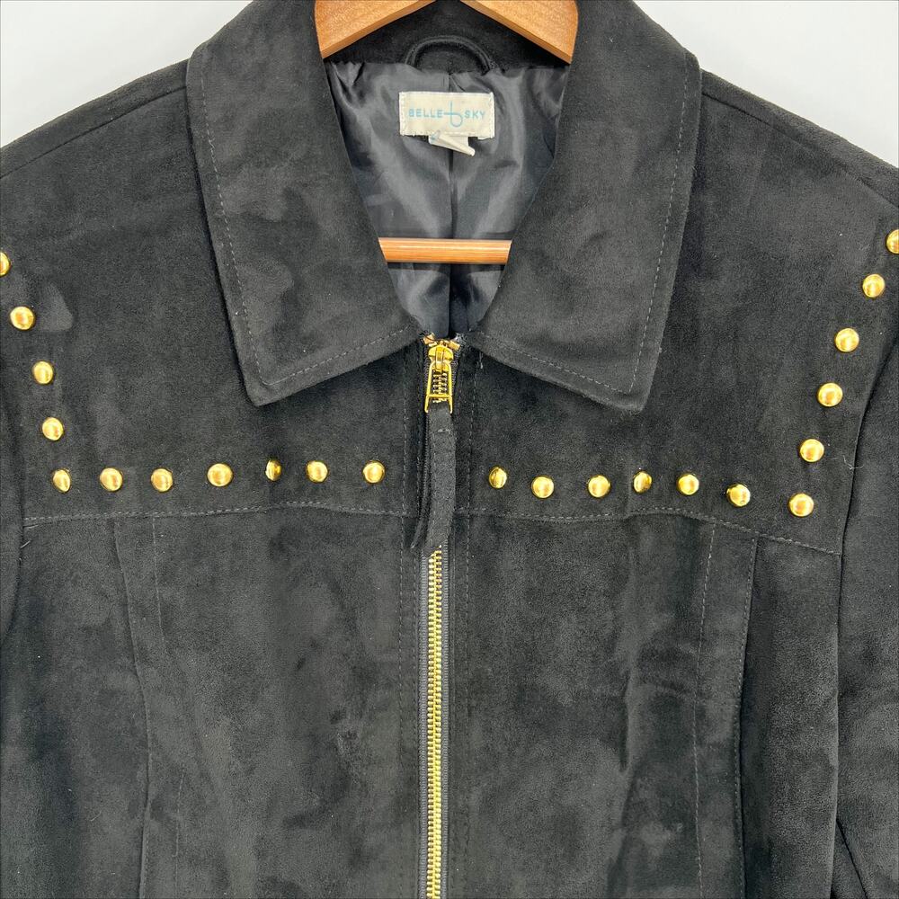 Belle + Sky Faux Suede Studded Jacket size Large - Picture 7 of 13
